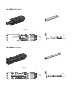 CONNECTOR MULTI-CONTACT MC4 EVO2 4/6mm2