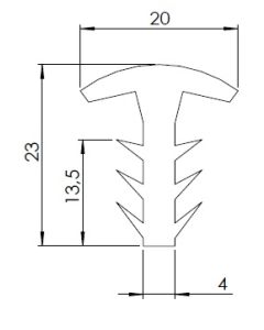 SLANT RAIL L4776 (105X50X3)